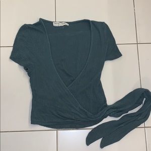 Urban Outfitters Cropped Tie Shirt